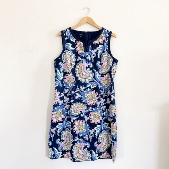 Talbots Paisley Print Shift Dress Size 16 - Picture 2 of 8